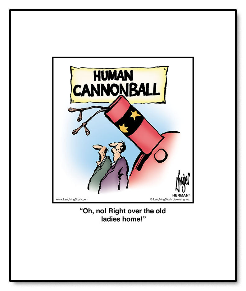 Oh, no! Right over the old ladies home!