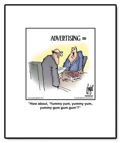 How about, ‘Yummy yum, yummy yum, yummy gum gum gum’?