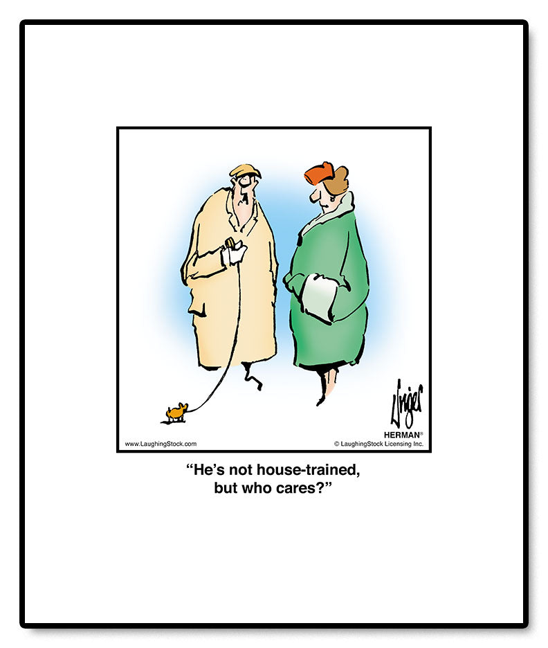 He’s not house-trained, but who cares?