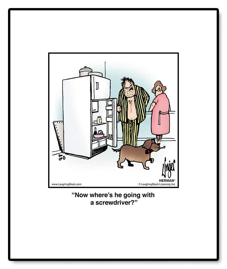 Now where’s he going with a screwdriver?