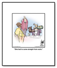 Load image into Gallery viewer, She had to come straight from work.