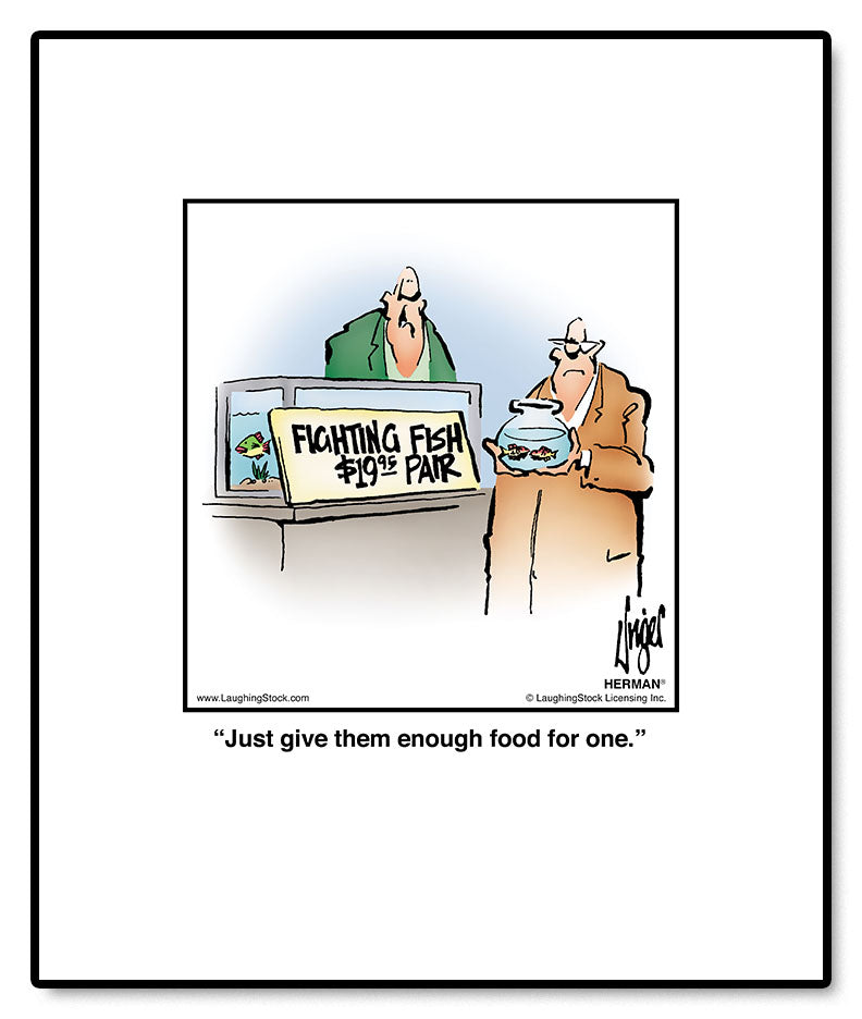 Just give them enough food for one.