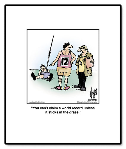 You can’t claim a world record unless it sticks in the grass.