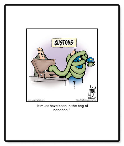 It must have been in the bag of bananas.