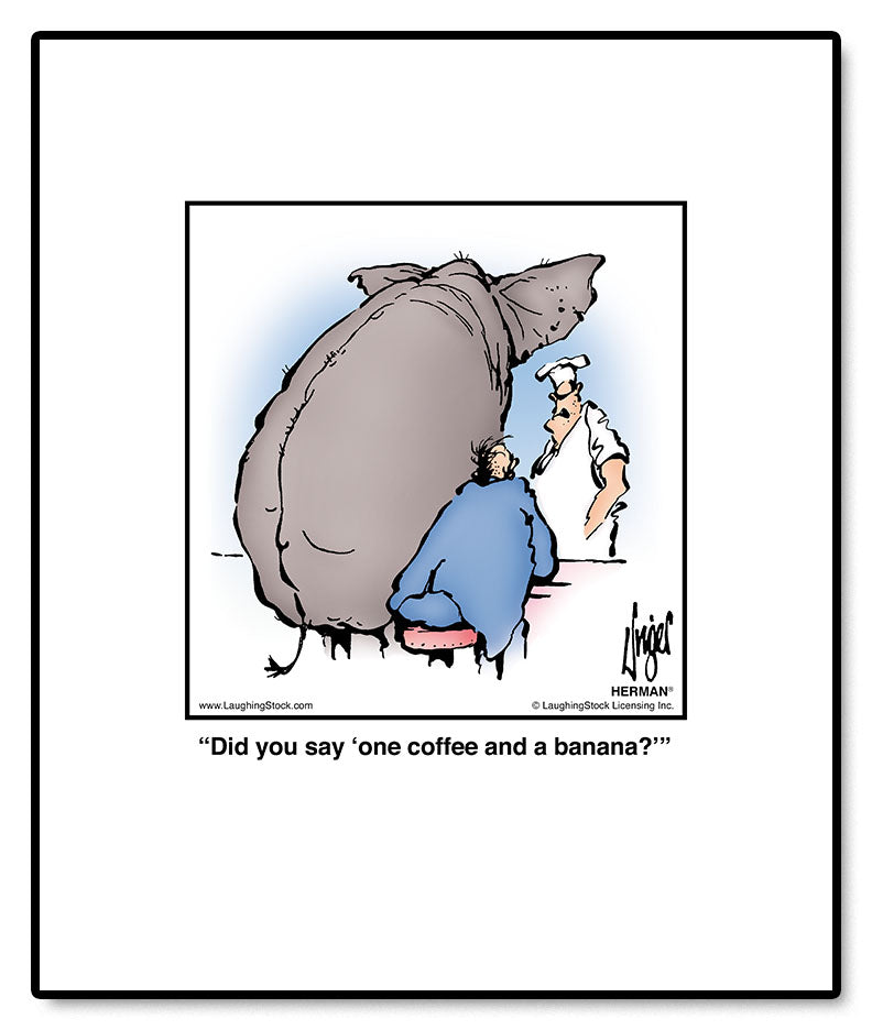 Did you say ‘one coffee and a banana?’