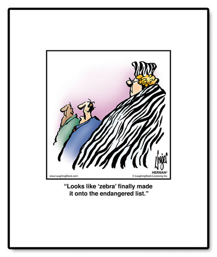 Looks like ‘zebra’ finally made it onto the endangered list.