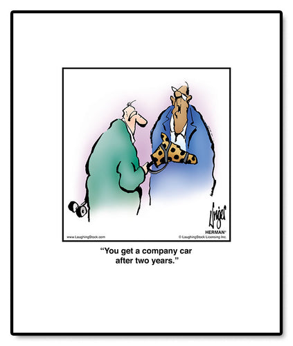 You get a company car after two years.