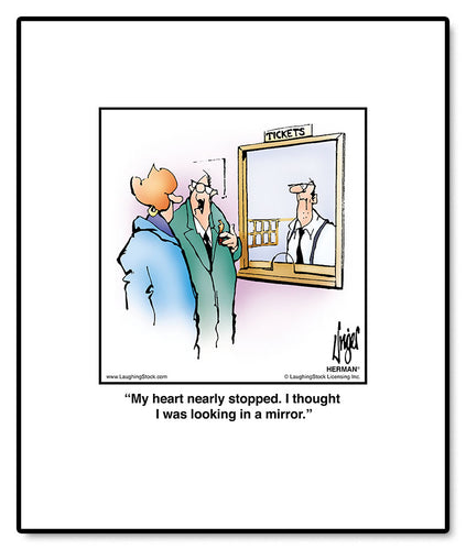 My heart nearly stopped. I thought I was looking in a mirror.