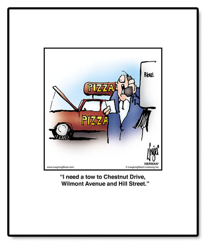 I need a tow to Chestnut Drive, Wilmont Avenue and Hill Street.