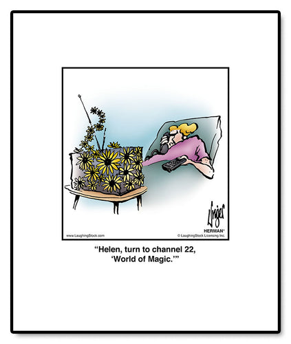 Helen, turn to channel 22, ‘World of Magic.’