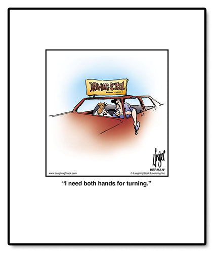 I need both hands for turning.