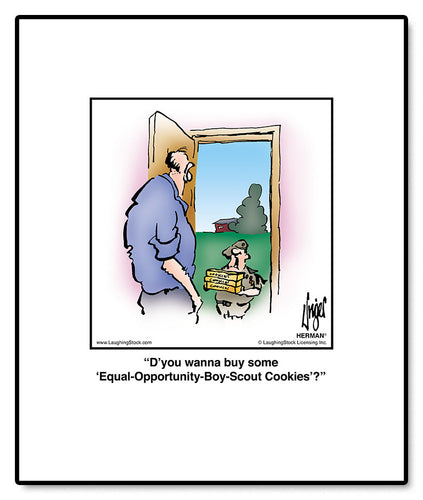 D’you wanna buy some ‘Equal-Opportunity-Boy-Scout Cookies’?