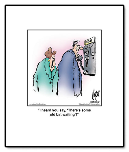 I heard you say, ‘There’s some old bat waiting’!