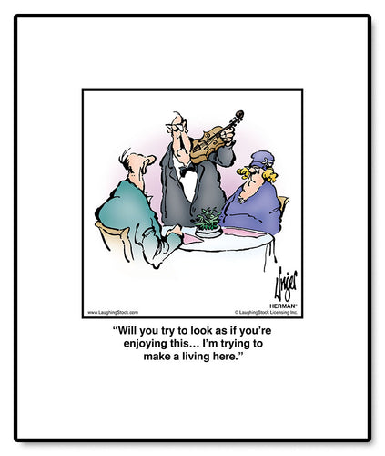 Will you try to look as if you’re enjoying this… I’m trying to make a living here.