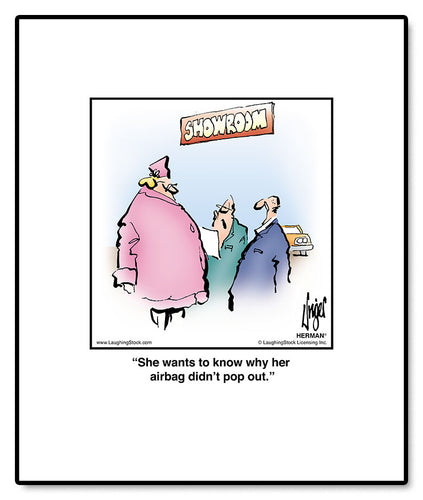 She wants to know why her airbag didn’t pop out.