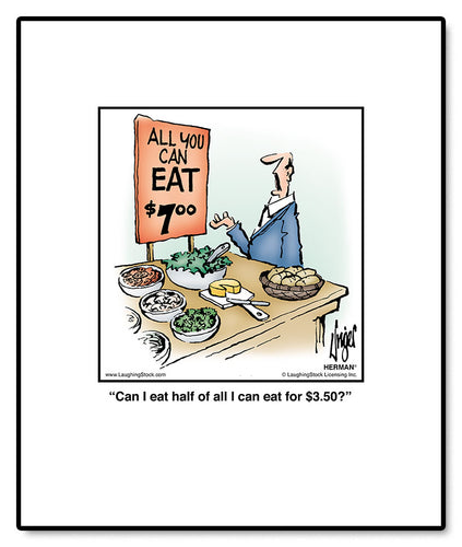 Can I eat half of all I can eat for $3.50?