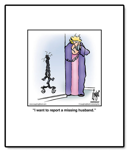 I want to report a missing husband.