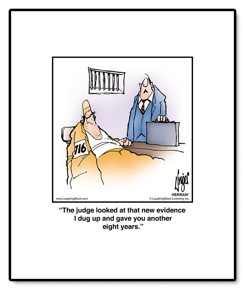 The judge looked at that new evidence I dug up and gave you another eight years.