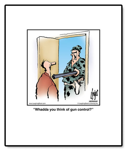 Whadda you think of gun control?