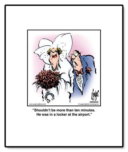 Shouldn’t be more than ten minutes. He was in a locker at the airport.