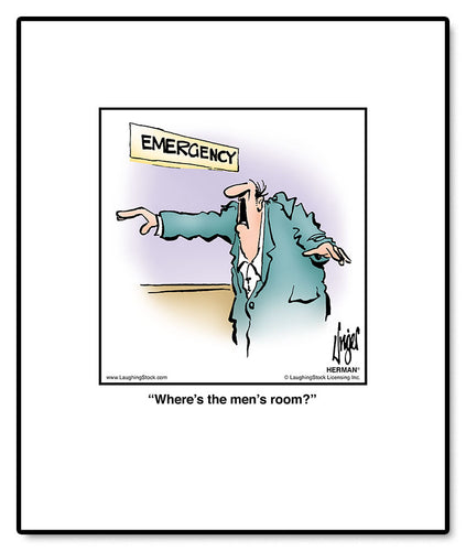 Where’s the men’s room?