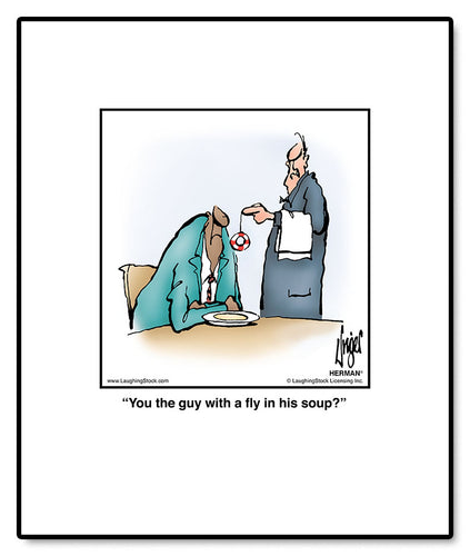 You the guy with a fly in his soup?