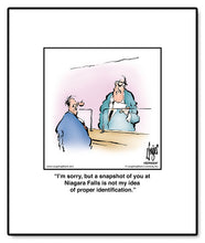 Load image into Gallery viewer, I’m sorry, but a snapshot of you at Niagara Falls is not my idea of proper identification.