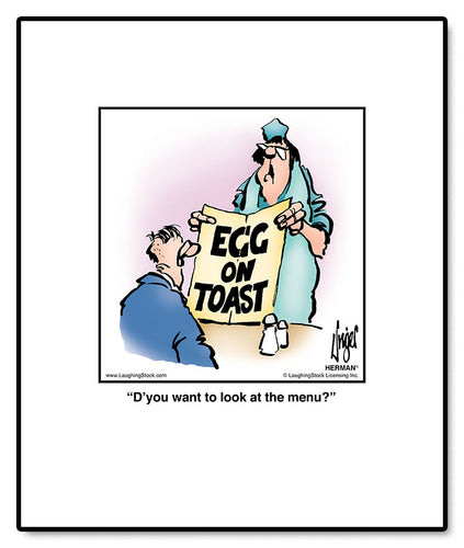 D’you want to look at the menu?