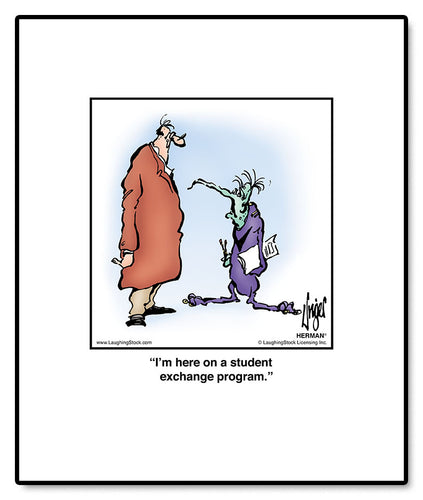 I’m here on a student exchange program.