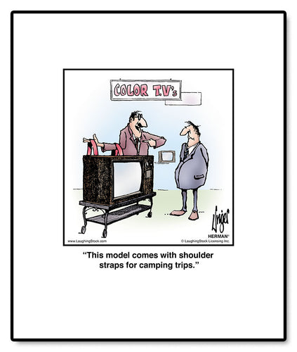 This model comes with shoulder straps for camping trips.