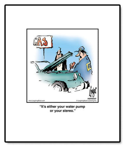 It’s either your water pump or your stereo.