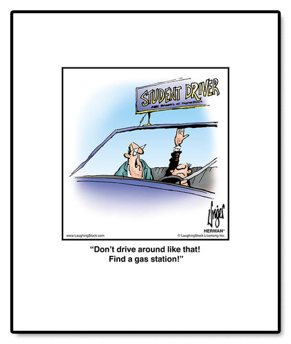 Don’t drive around like that! Find a gas station!