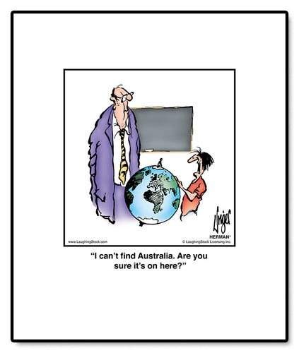 I can’t find Australia. Are you sure it’s on here?