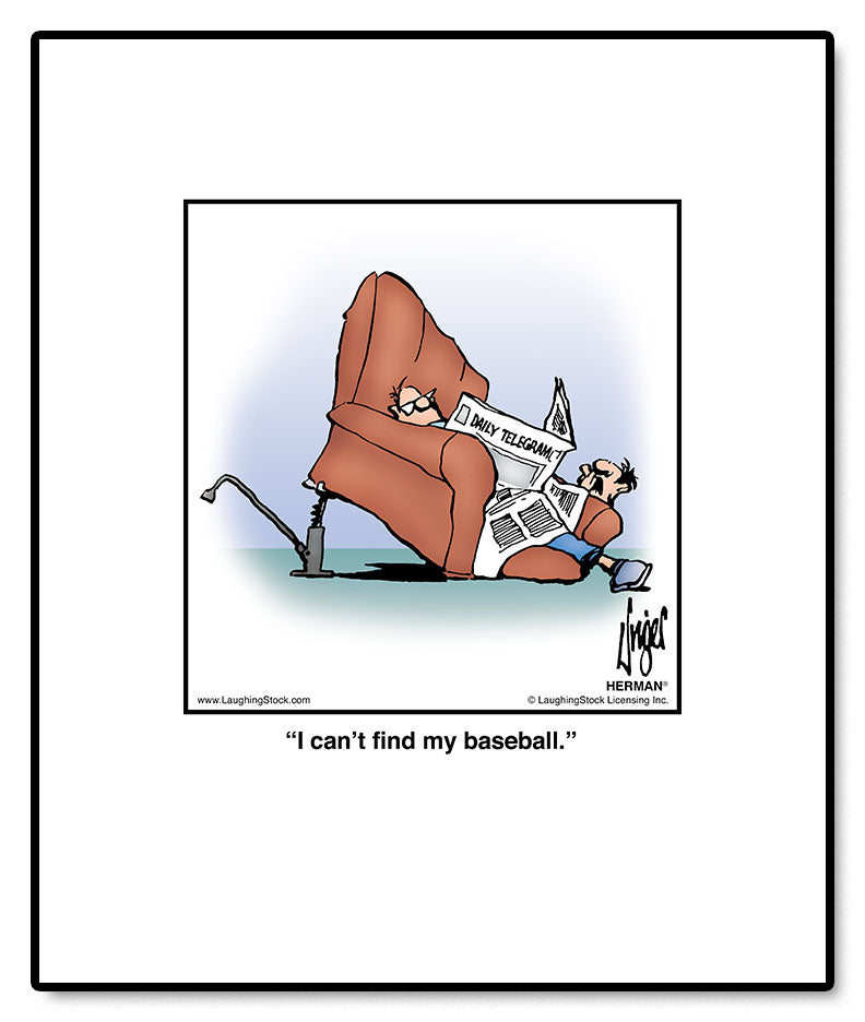 I can’t find my baseball.