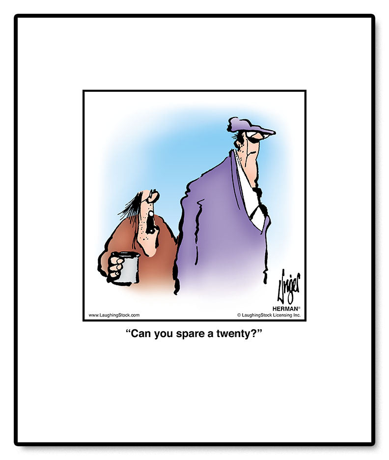 Can you spare a twenty?