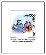 Load image into Gallery viewer, I bought her a cookbook the day we got married… It’s still in the wrapper.