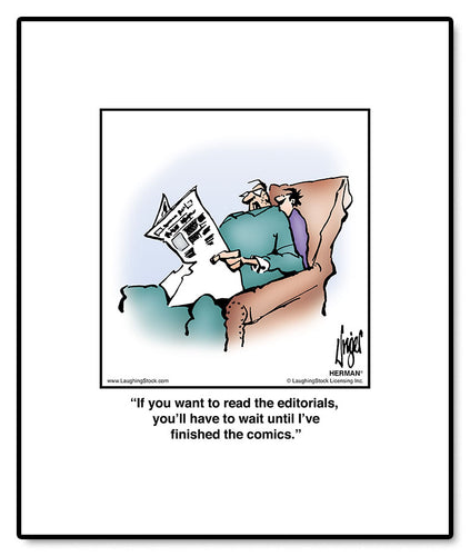 If you want to read the editorials, you’ll have to wait until I’ve finished the comics.