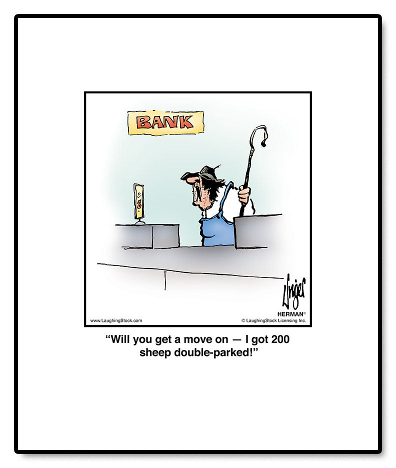 Will you get a move on — I got 200 sheep double-parked!