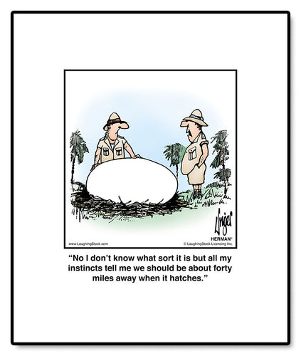 No I don’t know what sort it is but all my instincts tell me we should be about forty miles away when it hatches.