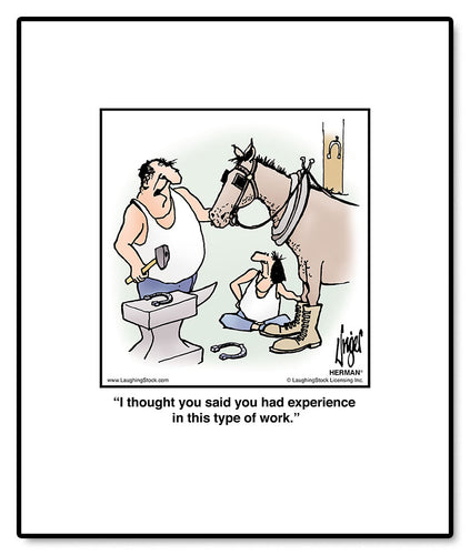 I thought you said you had experience in this type of work.