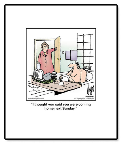 I thought you said you were coming home next Sunday.